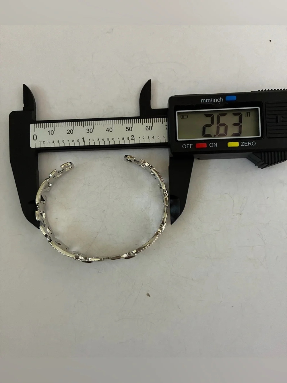 Silver Logo Link Bracelet with Crystal Accents